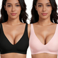 👍LAST WEEK- ONLY￡14.98!!⚡50K+ SOLD💕Jelly Wireless Womens Comfortable Wireless Bras Push Up Bralettes Seamless Tshirts Bras Deep V Everyday Bras