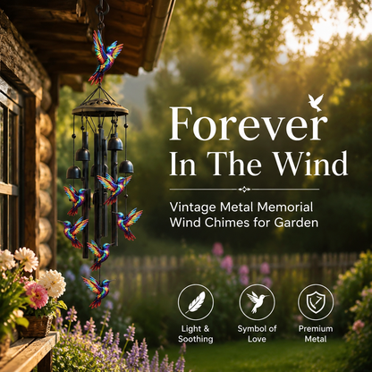 Vintage Metal Memorial Wind Chimes for Garden