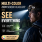 Multi-Color Zoom Sensor Headlamp