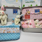 🐇 62% OFF! 🐇 Bunny Mummy & Baby Plush Pocket Tin – Handmade Easter Collectible with Cozy Blanket (Pink/Blue Ears) 🐇🎁