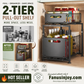 🔄💪 50% OFF! 📦2-Tier Pull-Out Shelf – Double storage, easy reach.
