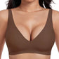 👍LAST WEEK- ONLY￡14.98!!⚡50K+ SOLD💕Jelly Wireless Womens Comfortable Wireless Bras Push Up Bralettes Seamless Tshirts Bras Deep V Everyday Bras