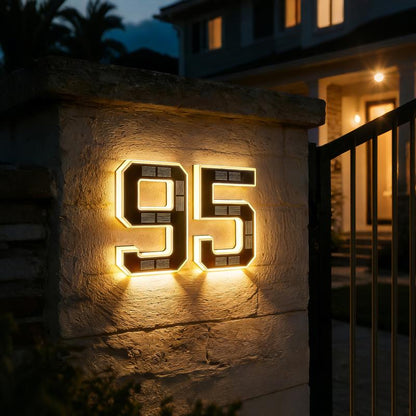 🔥Last Day 54% OFF🔥Solar Lighted House Numbers LED Numbers, Waterproof for Outside