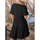 🔥🌈2026 Summer Hot Sale 60% OFF🌈Women's V Neck Ruffle Casual A-Line Flowy Swing Shift Dress