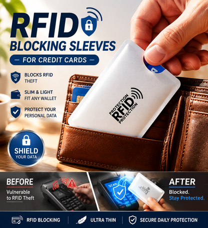 RFID Blocking Sleeves for Credit Cards