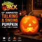 🎃50% OFF NOW! Jabberin' Jack Animated Talking & Singing Pumpkin, 3D Video Projector Jack‑O‑Lantern with Motion Sensor, Pre‑Loaded Animation Scenes for Halloween Indoor & Outdoor Decor