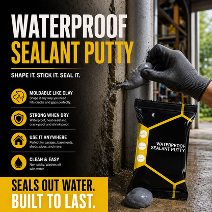 🏠 LIMITED-TIME 50% OFF! Waterproof Sealant Putty, Mouldable Hole Sealing Filler for Pipe Wall Gap Blocking