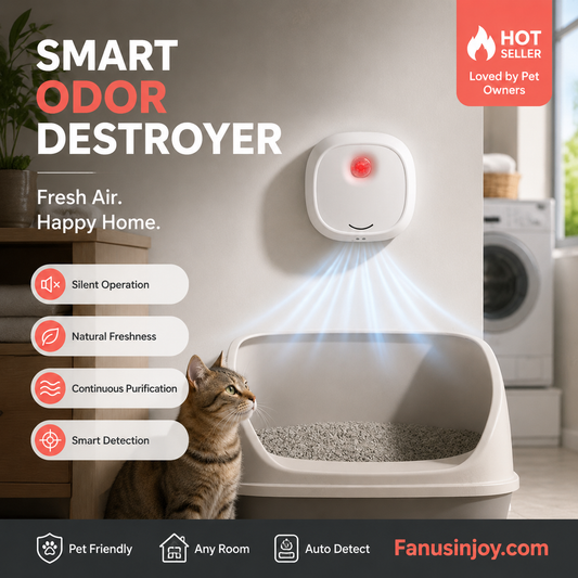 🔥Limited Time 70% OFF! 🌬️Say goodbye to unpleasant odors with it! Smart Quiet Pet Odor Eliminator