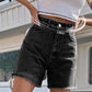 Women's Classic Solid Color High-Waist Shorts
