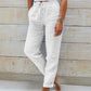🥳2026 HOT SALE👖 60% OFF! 🌸Women's Elastic Waist Cotton Linen Wide Leg Pants🌸