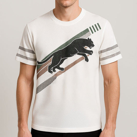 Men's Printed Round Neck Short Sleeve T-shirt