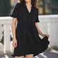 🔥🌈2026 Summer Hot Sale 60% OFF🌈Women's V Neck Ruffle Casual A-Line Flowy Swing Shift Dress