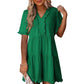 🔥🌈2026 Summer Hot Sale 60% OFF🌈Women's V Neck Ruffle Casual A-Line Flowy Swing Shift Dress