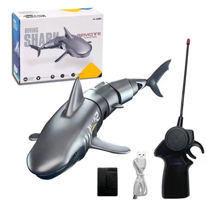 🦈 60% OFF NOW!🌊 Remote Control Diving Shark Toy – Realistic Swimming Action & Waterproof – Interactive Pool Bath Gift for Kids 🎁