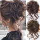 💗Messy Curly Hair Bun Scrunchie Extensions💗