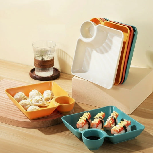 🥳HOT SALE🥳💞50K+ SOLD! Dip Plate – From £6.99! 2-in-1 design, food-grade & non-slip. Fresh, tidy meals – grab yours! ✅