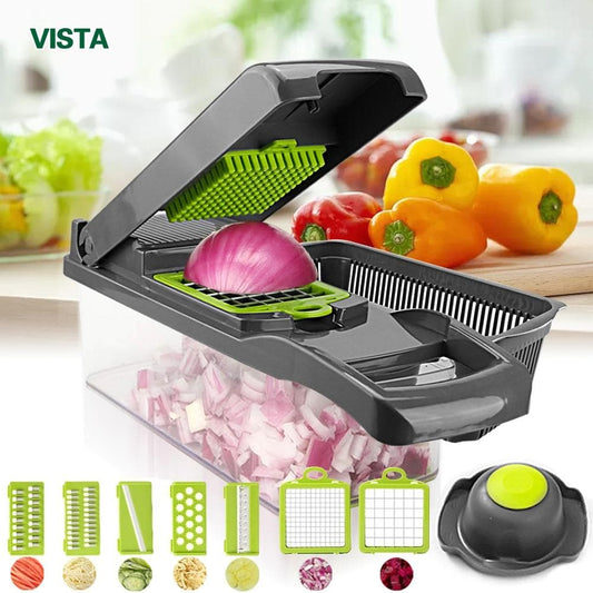 🎊 16‑Piece Set 🎊 Multipurpose Vegetable & Fruit Slicer – All‑in‑One Chopper 🥬🍅🔪