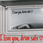 💗I Love You Drive Safe Car Rearview Mirror Decal👱‍♂️