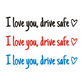 💗I Love You Drive Safe Car Rearview Mirror Decal👱‍♂️