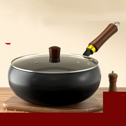 📢 60% OFF!! ⏰ Cast Iron Wok – Robust cast iron roasting pot with lid for braising & cooking 👩‍🍳
