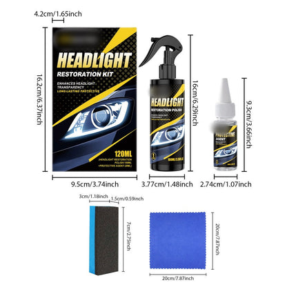 🔥Hot sale -50% OFF🚗 Professional Headlight Polish & Sealant Kit | Restore & Protect Headlights in Minutes