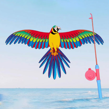 🔥2026 New Style🔥Trend Kids Creative Elastic Fishing Rod Kite🪁 – Backyard & Travel Essential