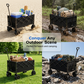 🥳2026 HOT SALE🥳💞50K+ SOLD!🚚🏕️ 50% OFF! Heavy‑Duty Collapsible Wagon Cart – 130L capacity, 80kg load, all‑terrain wheels. Thickened carbon steel frame – haul garden supplies & shopping with ease! 🛒✨