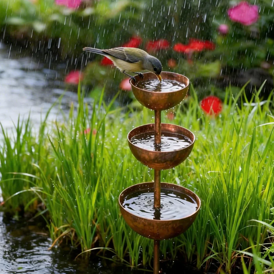 🌸Spring Special Limited 50%Off💐3-Tier Rustic Metal Bird Feeder & Drinker Stake