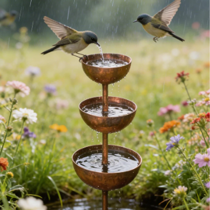 🌸Spring Special Limited 50%Off💐3-Tier Rustic Metal Bird Feeder & Drinker Stake