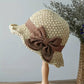 ✨ Straw Hat with Retro Bow – Foldable & Breathable for Summer! 🎀🌞