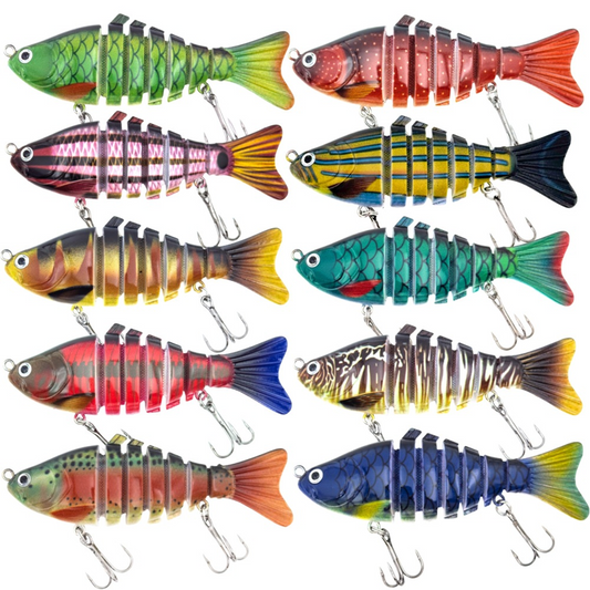 🌞 Spring Sale 50% Off🔥8-Segment Bionic Swimbait | Ultra-Realistic S-Action Multi-Jointed Fishing Lure for Bass, Pike & Trout🎣