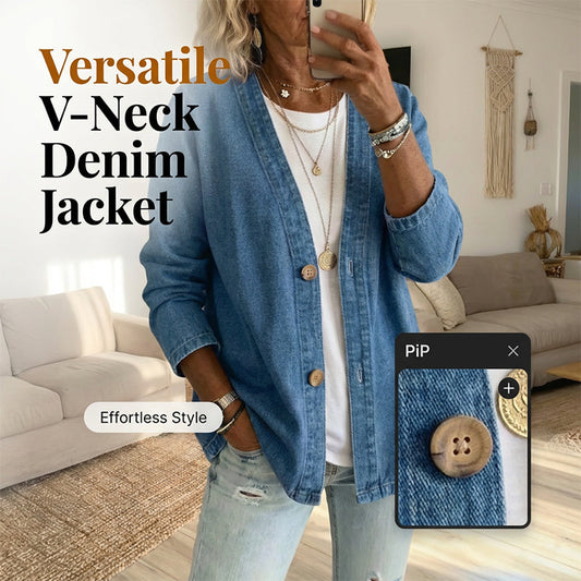 🧥LAST DAY 60% OFF!🍊Women's Classic Button Front Denim Jacket🎀