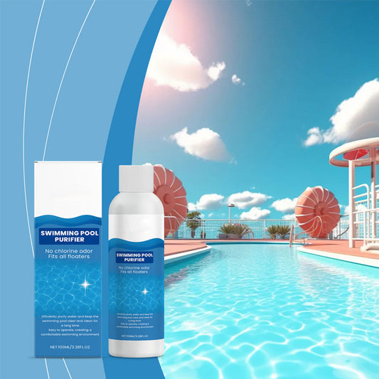 💧 Swimming Pool Purifying Liquid – Crystal Clear Water, Zero Hassle! 🔥 Say goodbye to green water & harsh chemicals – just pure, fresh swimming every time. 🏊‍♂️💙