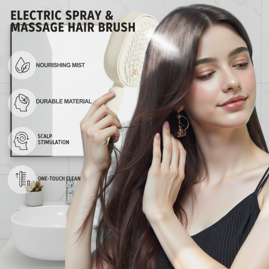 📢📢60% OFF!! ⏰✨Electric hairbrush with spray and massage🔥