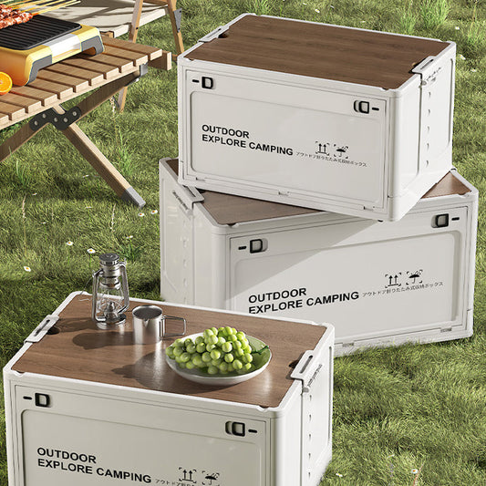 🔥Limited-time 70%off-📦Collapsible Camping Storage Box with Wooden Lid
