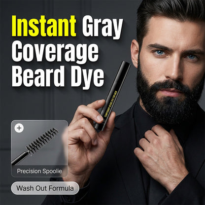 🧔 LIMITED-TIME BOGO! 🎁 Long-Lasting Beard and Eyebrow Dye for Men – Gray Cover, Fuller Look, Portable ✨