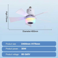Smart Ceiling Fan with Light, RGB & Bluetooth Speaker