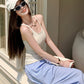 Ribbed Racerback Crop Tank Top
