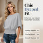 Women's Dolman Sleeve Top with Smocked Waist