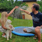 Foldable mat for outdoor swimming pools and a watering can