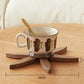 🧑‍🎄Insulated Coasters Solid Wood Christmas Tree Coasters