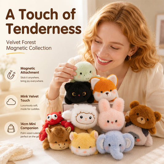 🧸 65% OFF NOW! 🧲 Lovely Plushie Fridge Magnet Doll – Premium Mink Velvet, Hidden Magnet, Perfect for Fridge, Laptop & Bags ✨