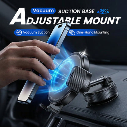 📱60% OFF NOW! Adjustable Magnetic Car Mount‑ Vacuum Suction Base Phone Holder, 360° Rotation Universal Stable Magnetic Phone Stand for Car Dashboard & Windshield