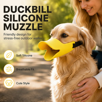 🎉🎉Surprise 50% off！🐕Protect you and your furry friends！😊Cute Duck Bill Silicone Dog Muzzle