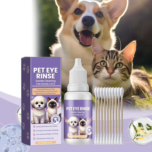 🔥Hot Sale 55% OFF🔥 Gentle Pet Eye Rinse for Dogs & Cats – Alcohol-Free, Flushes Debris, 150ml 🐶
