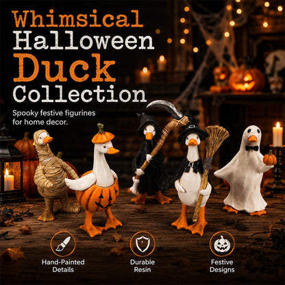 🎃🦇Spooky Duck Set – Hand-Painted, 5 Characters, Weather-Resistant
