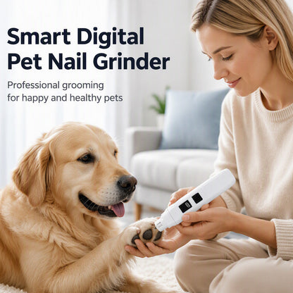 🥳2026 HOT SALE🥳💞50K+ SOLD!🐶💨 50% OFF! Electric Pet Nail Grinder – Whisper‑quiet, 3‑step gentle grinding. LED power display & USB‑C rechargeable – stress‑free grooming for dogs & cats! 🛡️✨