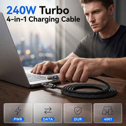 Smart Digital Display 4-in-1 Charging Cable