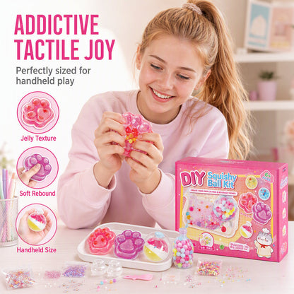 🔥 50% OFF! 🧁DIY Fried Ice Squishy Toy Kit with Cat Claw Design for Kids