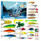 Christmas Fishing Lure Advent Calendar Blind Box Set with Minnow Popper Spoons